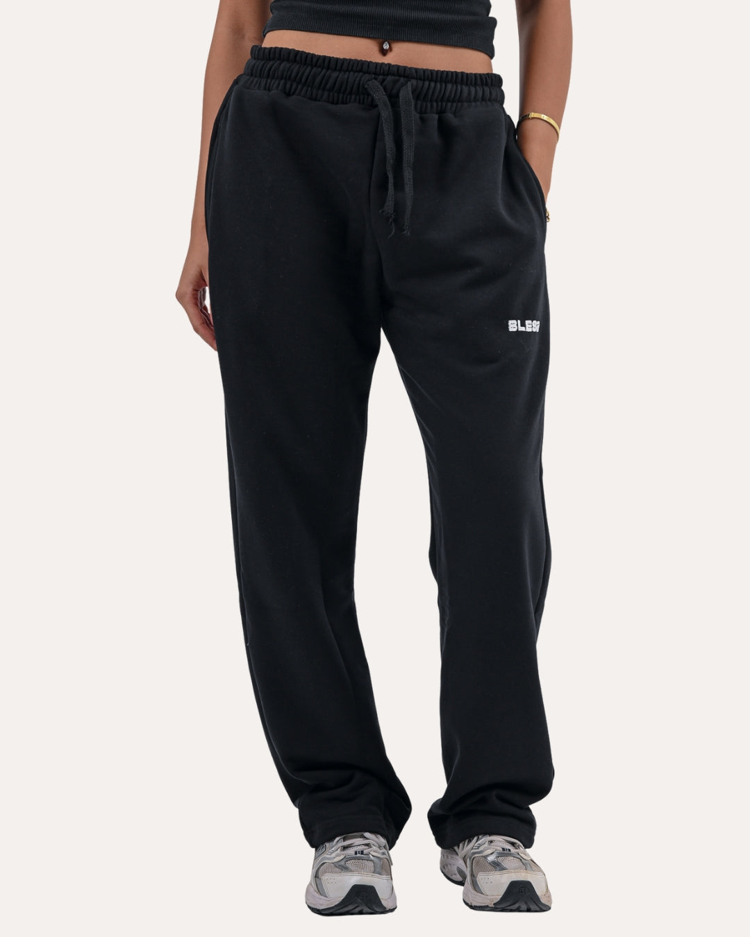 Black Relaxed Fit Sweatpants