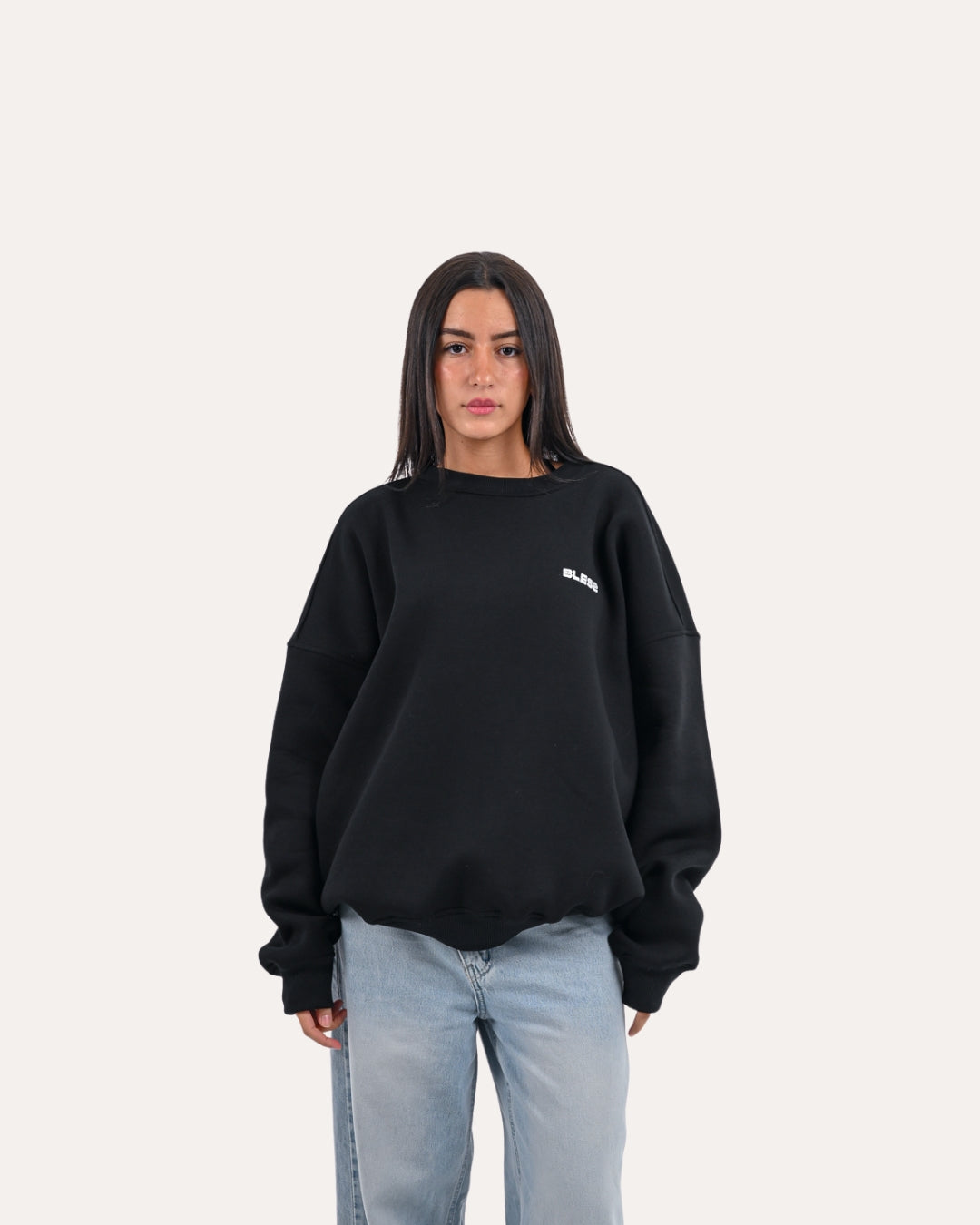 Black Bless Crewneck