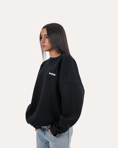 Black Bless Crewneck