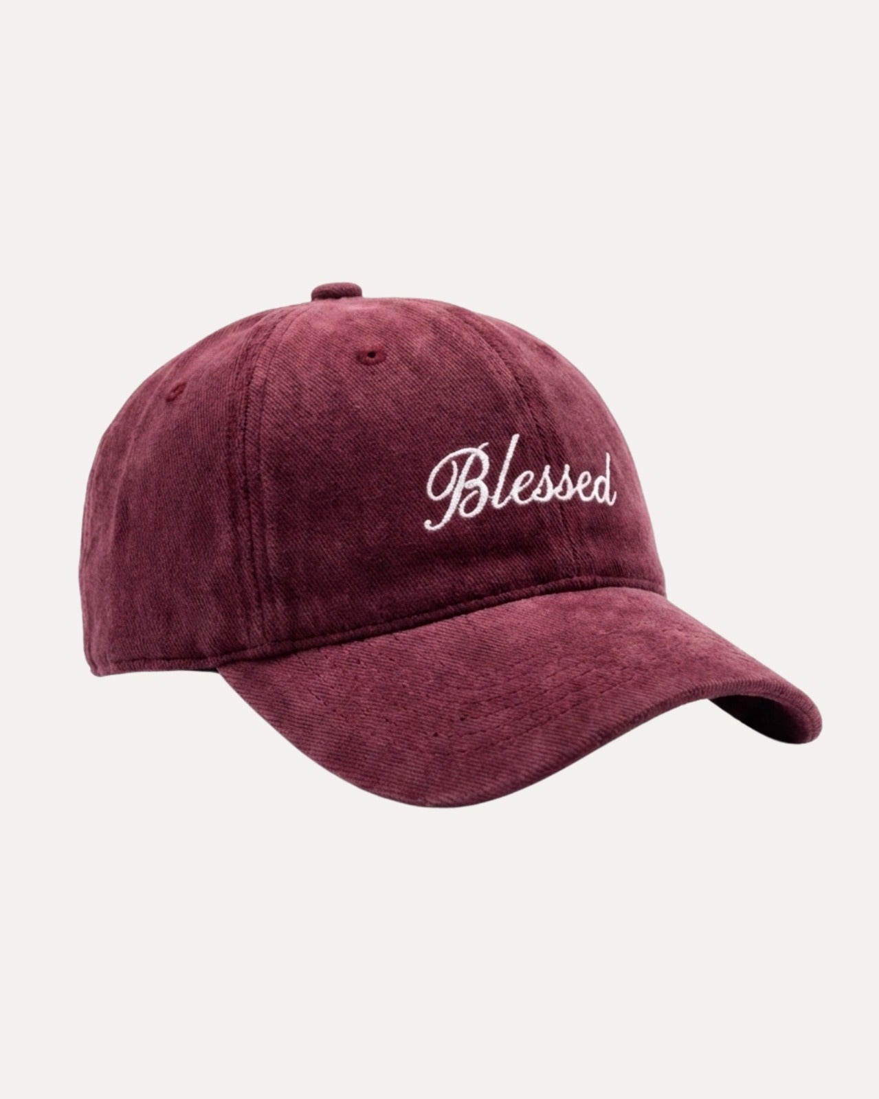 Burgandy Blessed Cap