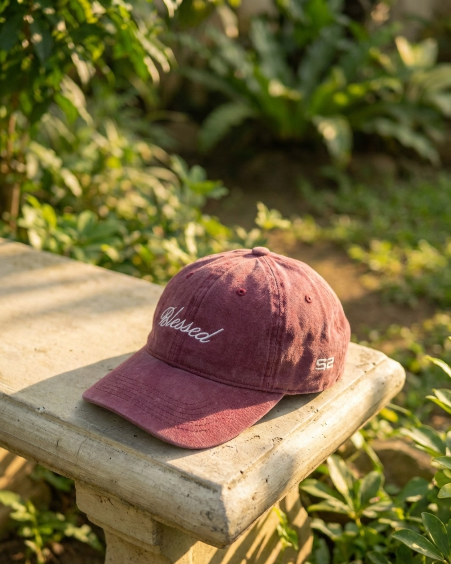 Burgandy Blessed Cap